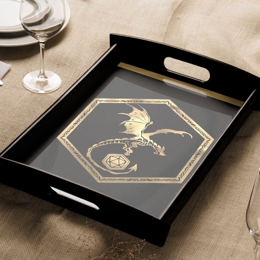 RPG Dragon | Goud Fantasy Tafelblad PnP Dobbelstee Tissuepapier