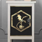 RPG Dragon | Goud Fantasy Tafelblad PnP Dobbelsten Tissuepapier