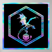 RPG Dragon | Holo Fantasy tafelblad PnP Gamer Dice Poster (Voorkant)