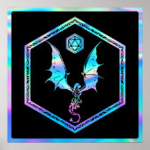 RPG Dragon | Holo Fantasy tafelblad PnP Gamer Dice Poster (Voorkant)