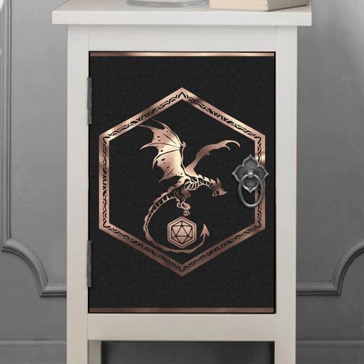 RPG Dragon | Koper Fantasy Tafelbladspeler Dobbels Tissuepapier