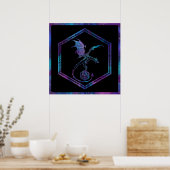 RPG Dragon | Nebula Fantasy Tafelblad Gamer Dice Poster (Keuken)