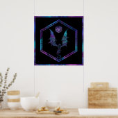 RPG Dragon | Nebula Fantasy Tafelblad Gamer Dice Poster (Keuken)