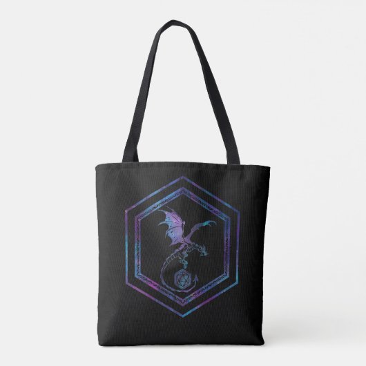 RPG Dragon | Nebula Fantasy Tafelblad Gamer Dice Tote Bag (Achterkant)