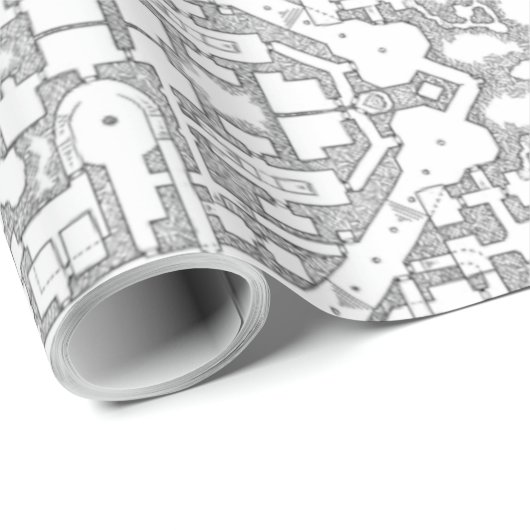 RPG Dungeon Map Wrapping Paper Cadeaupapier (Rol Hoek)