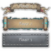 RPG Fantasy Naambord Sticker Set (Voorkant)