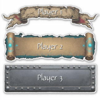 RPG Fantasy Naambord Sticker Set