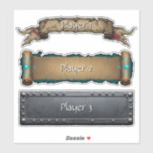 RPG Fantasy Naambord Sticker Set (Vel)