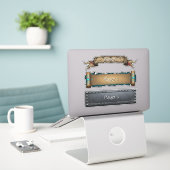RPG Fantasy Naambord Sticker Set (Laptop op bureau)