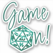 RPG Game Aan | Emerald Fantasy Tabletop Retro Game Sticker (Voorkant)