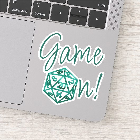 RPG Game Aan | Emerald Fantasy Tabletop Retro Game Sticker (Detail)