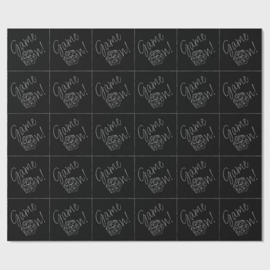 RPG Game Aan | Fantasy Tabletop Retro Gamer Dobbel Cadeaupapier (Vlak)