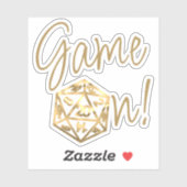 RPG Game Aan | Gouden Fantasy Tafel Top Retro Game Sticker (Vel)