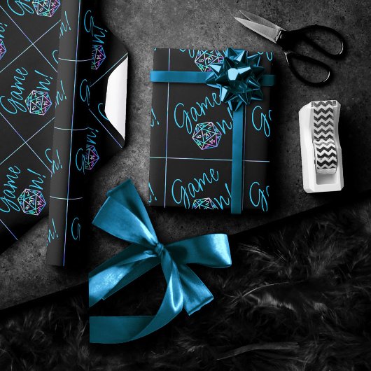 RPG Game Aan | Holo Fantasy Tabletop Retro Gamer Cadeaupapier