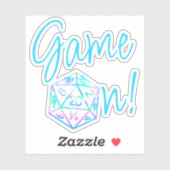 RPG Game Aan | Holo Fantasy Tabletop Retro Gamer Sticker (Vel)