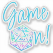 RPG Game Aan | Holo Fantasy Tabletop Retro Gamer Sticker (Voorkant)