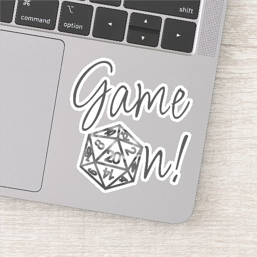 RPG Game Aan | Klassieke Fantasy Tafelblad Gamer D Sticker (Detail)