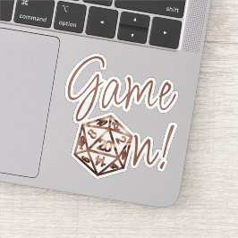 RPG Game On | Copper Fantasy Tafelblad Gamer Dice Sticker