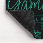 RPG Game On | Emerald Fantasy tafelblad Retro Game Muismat (Hoek)