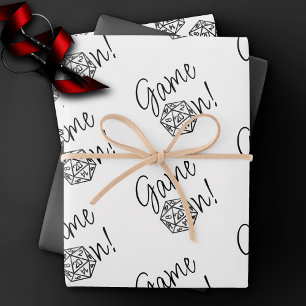 RPG Game On   Fantasy Tabletop Retro Gamer Dice Inpakpapier Vel