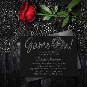 RPG Game On   Fantasy Tabletop Retro Gamer Dice Kaart