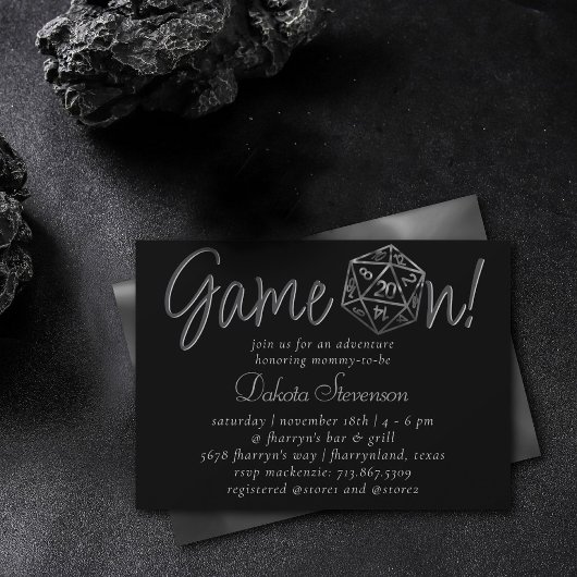 RPG Game On | Fantasy Tabletop Retro Gamer Dice Kaart