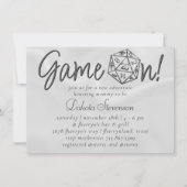 RPG Game On | Fantasy Tabletop Retro Gamer Dice Kaart (Voorkant)