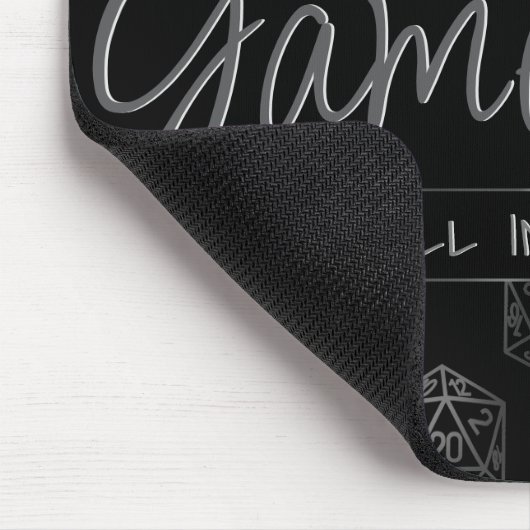 RPG Game On | Fantasy Tabletop Retro Gamer Dice Muismat (Hoek)