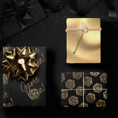 RPG Game On | Gold Fantasy Tafelblad Retro Gamer Inpakpapier Vel