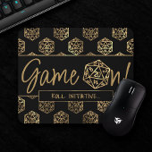 RPG Game On | Gold Fantasy Tafelblad Retro Gamer Muismat