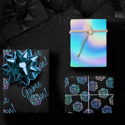 RPG Game On | Holo Fantasy tafelblad Retro Gamer Inpakpapier Vel