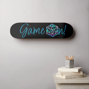 RPG Game On   Holo Fantasy tafelblad Retro Gamer Persoonlijk Skateboard