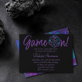 RPG Game On | Nebula Fantasy Tafelblad Gamer Dice Kaart