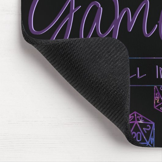 RPG Game On | Nebula Fantasy Tafelblad Gamer Dice Muismat (Hoek)