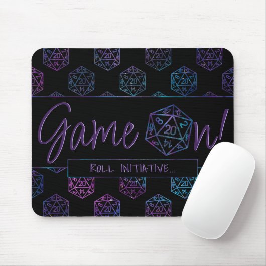 RPG Game On | Nebula Fantasy Tafelblad Gamer Dice Muismat (Met muis)