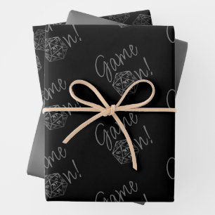 RPG Game On   Old School Tafelblad Roleplayer Dice Inpakpapier Vel