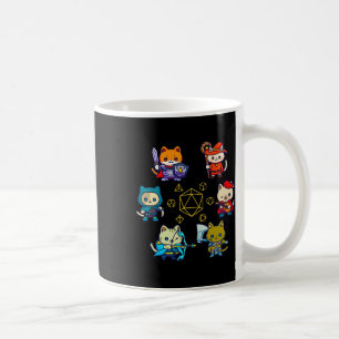 Rpg Gamer Katten D20 Dobbelsteen Nerdy Geek Kat Ma Koffiemok