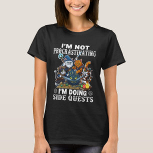 RPG Gamer Katten Zijmissie Grappige Nerd ADHD Kat  T-shirt