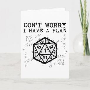 Rpg Gamer Maak je geen zorgen ik heb plan Grappige Kaart