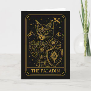 Rpg Gamer Paladijn D20 Dobbelstenen Nerdy Geek Kat Kaart