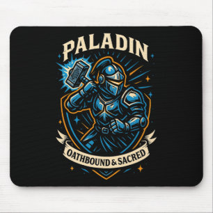 Rpg Gamer Paladin D20 Dobbelsteen Nerdy Geek Manne Muismat