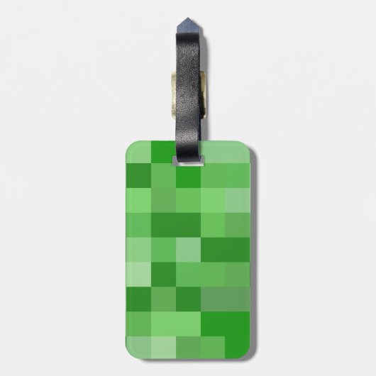 RPG Gamer Pixel Patroon Bagagelabel (Achterkant verticaal)