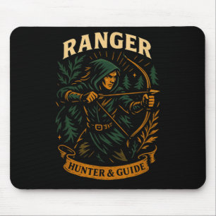 RPG Gamer Ranger D20 Dice Nerdy Geek Mannen Vrouwe Muismat