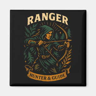 Rpg Gamer Ranger D20 Dobbelsteen Nerdy Geek Mannen Magneet
