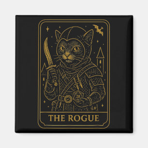 RPG Gamer Rogue D20 Dice Nerdy Geek Cat Mannen Vro Magneet