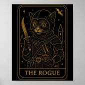Rpg Gamer Rogue D20 Dice Nerdy Geek Cat Men Women Poster (Voorkant)