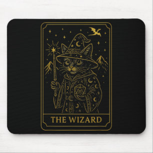 RPG Gamer Wizard D20 Dice Nerdy Geek Cat Mannen Vr Muismat