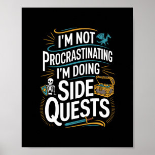 Rpg-gamers kleding voor quest liefhebbers Uni-volw Poster
