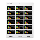 RPG Gaming Dice, Board, Fantasy Games Address Etiket (Full Sheet)