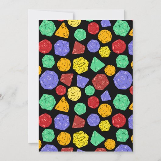 RPG Gaming Dice, Board, Fantasy Games, Geachte Par Kaart (Achterkant)